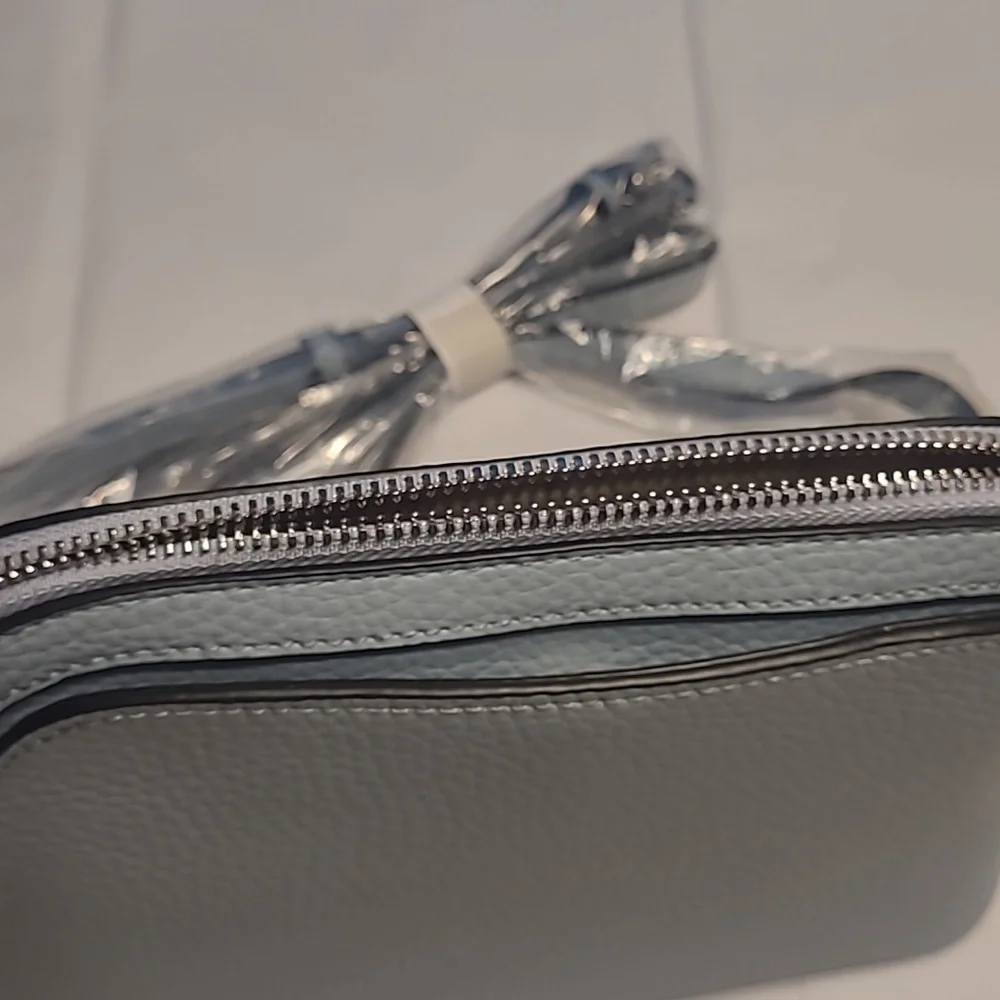 NWT London Fog Women's Ellie Dome Crossbody Bag Color Denim Blue - Picture 6 of 10